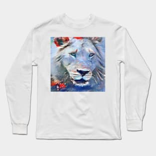 lion painting (leo art, lion king) Long Sleeve T-Shirt